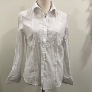 St Johns Bay white button down shirt women’s Large